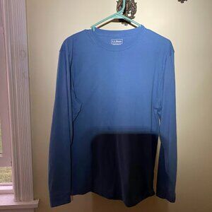 Men's Blue LLBEAN Long-sleeved T-Shirt